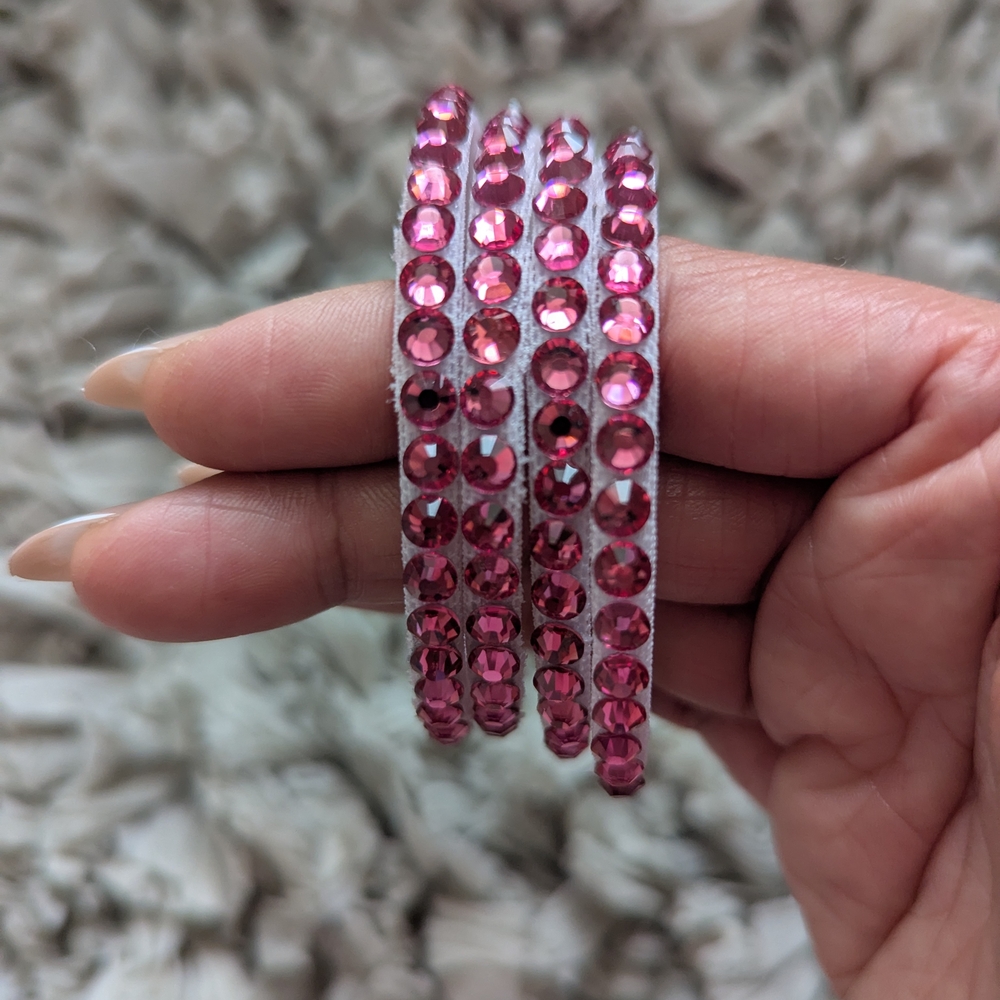 New! Hand made skinny, light weight, stackable and sparkle dance bangles!!!